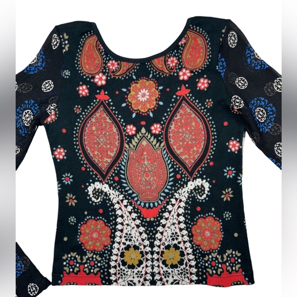 Custo Barcelona Long Sleeve Geisha Paisley Print Small - Picture 7 of 14